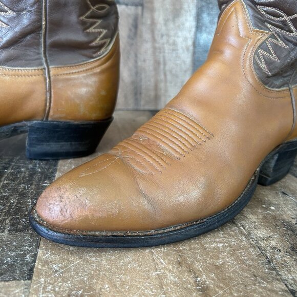 Tony Lama Vintage Gold Label Western Cowboy Boots Mens 9 D - Picture 11 of 12